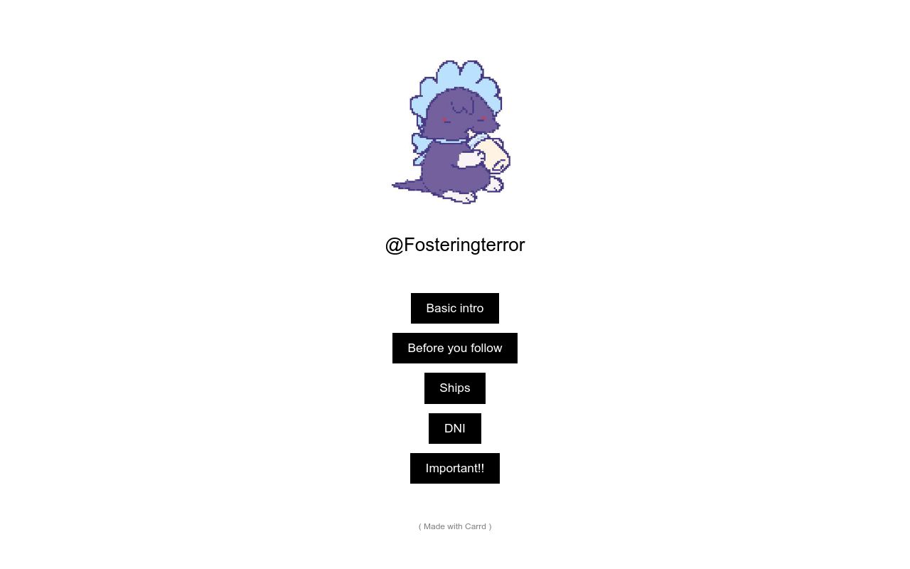Carrd profile picture for @fostering
